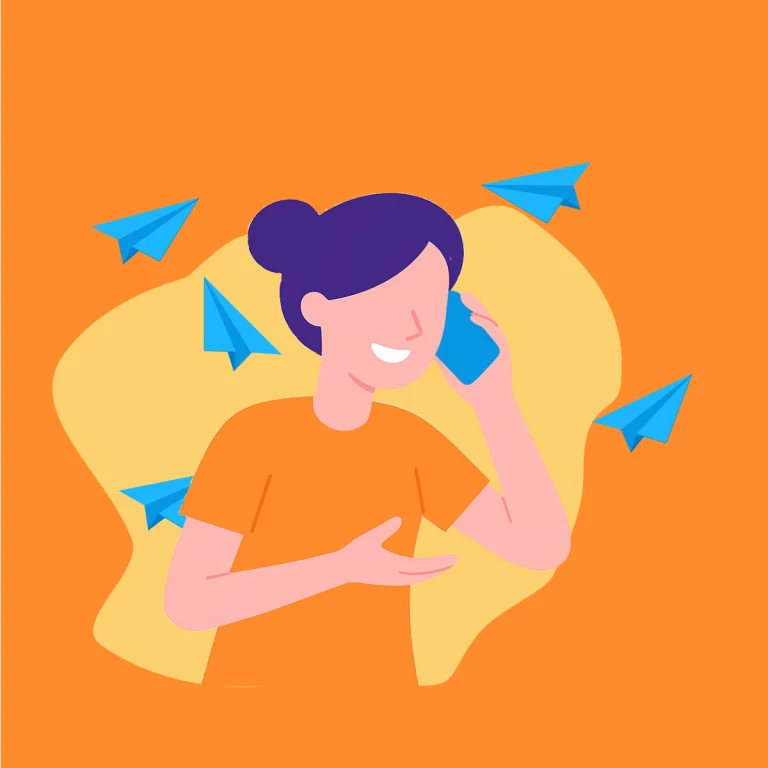 Illustration contact agence de communication Simplcom L’agence – prise de contact et échange avec les clients