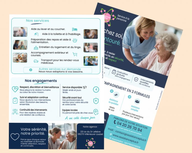 Flyers Assistance + Service à la personne